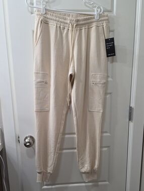 🤍 Central Park Soft Fleece Cargo Joggers – Women’s Size L 🤍